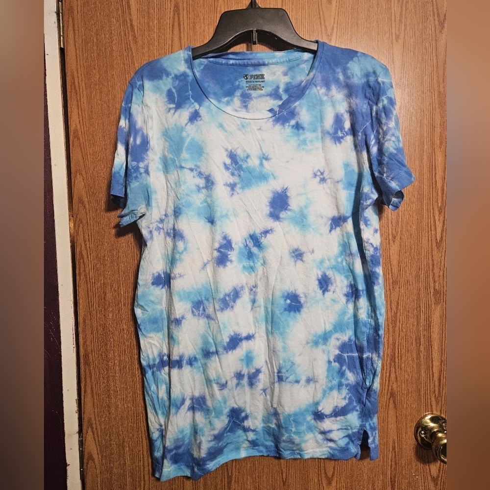 Victoria’s Secret PINK Campus Crew Neck Short Sleeve T-Shirt Small Tie-Dye